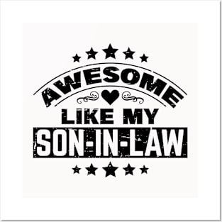 Awesome Like My Son-in-law Funny Mother-in-law Or Father-in-Law Posters and Art